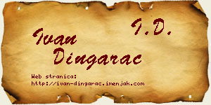 Ivan Dingarac vizit kartica